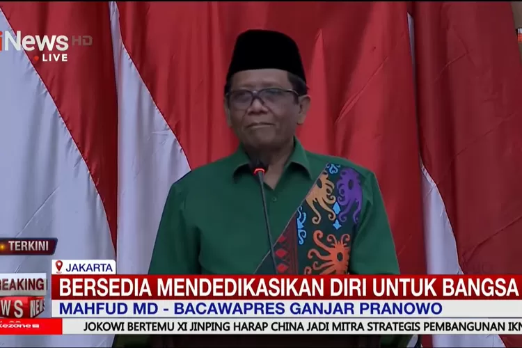 CAWAPRES MAHFUD MD (Tangkapan Layar Inews)