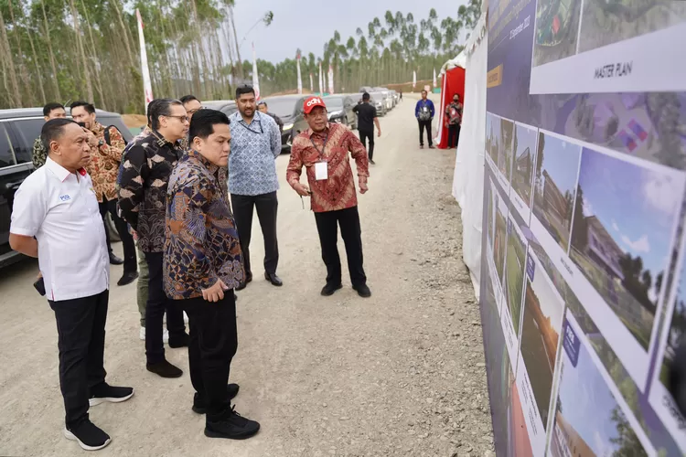 Ketum PSSI Erick Thohir di IKN pada Jumat, 22 September 2023.