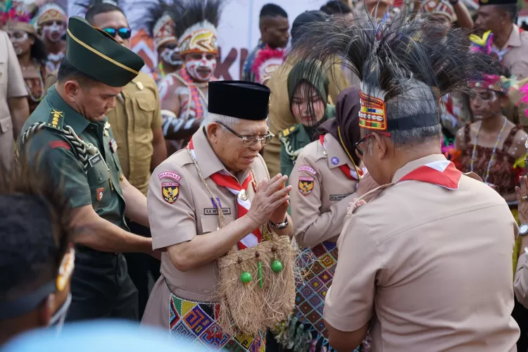  Wakil Presiden Ma'ruf Amin saat menghadiri Rainas
