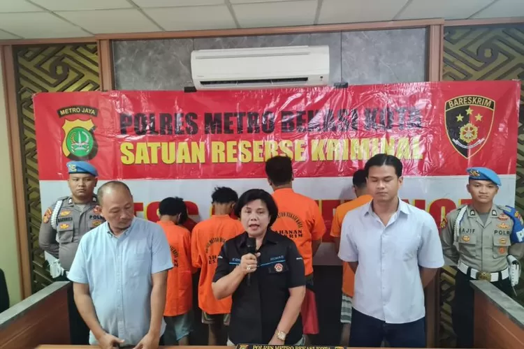 Komplotan tersangka curanmor (pencurian kendaraan roda dua) di Bekasi telah diamankan oleh kepolisian pada Rabu (20/9). (Sumber: Humas Polri)