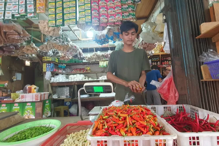 Toko parjo penjual sayuran di Pasar Agung, Depok Dua, Sukmajaya, Kota Depok (Fauzan)