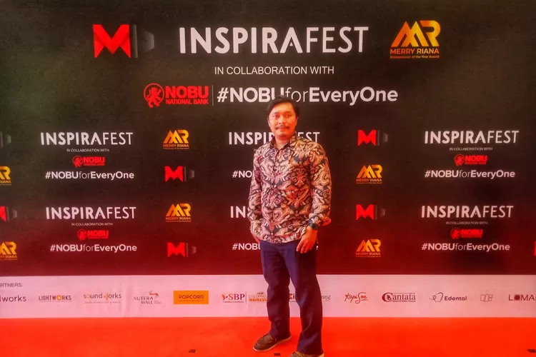 Co-Founder Kumfish, Faisal Renaldi menang pada ajang Merry Riana Enterpreneur Of The Year Award 2023. (Andika Eka)