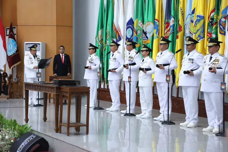 Pelantikan 10 Pj Gubernur oleh Mendagri Tito Karnavian. (KemenpanRB)