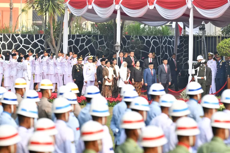 Suasana upacara peringatan Hari Kesaktian Pancasila digelar di Monumen Pancasila Sakti, Lubang Buaya, Jakarta Timur, dipimpin oleh Presiden Joko Widodo. (Dok Kemendikbudristek )