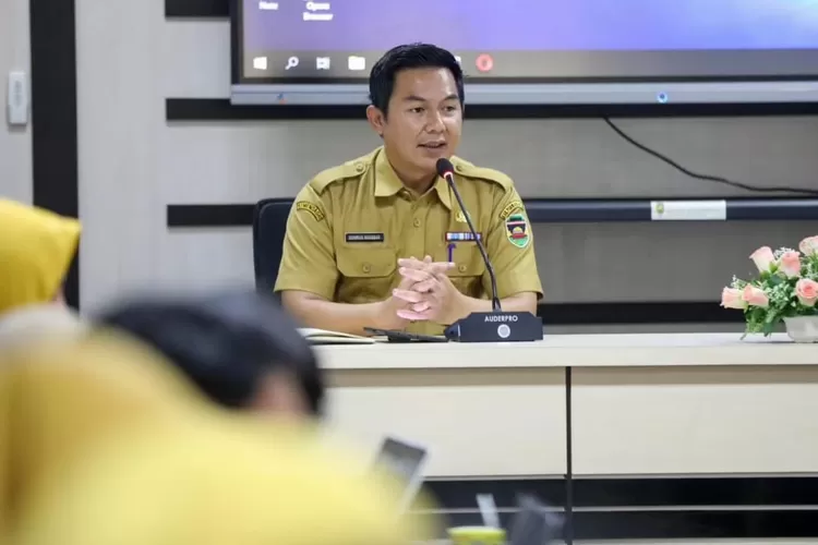 Sekda Kabupaten Purwakarta Norman Nugraha saat bimtek manajemen risiko dan SPIP. (Diskominfo Purwakarta)
