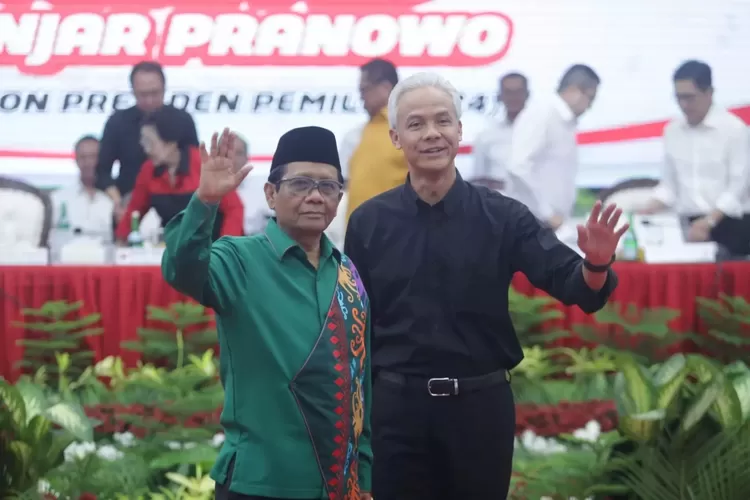 Menkopolhukam Mahfud MD resmi jadi Cawapres Ganjar Pranowo pada Pilpres 2024. (Jawapos.com)