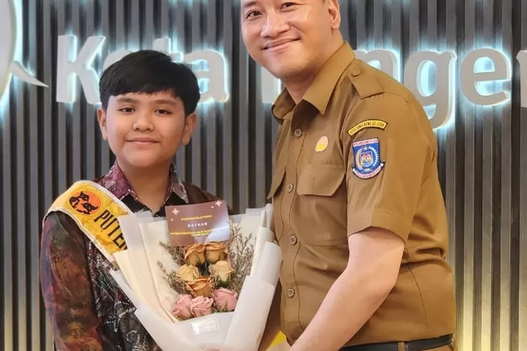 Adyatana Kepariwisataan dan Ekonomi Kreatif Muda Tangsel, Bima Sakti memberikan dukungan langsung untuk Nathan.