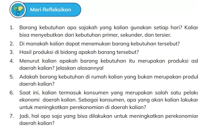 TERBARU! Kunci Jawaban IPAS Kelas 5 Halaman 202 Barang Kebutuhan Apa ...