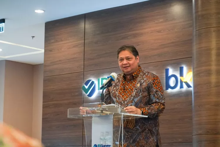 Menteri Koordinator Bidang Perekonomian Airlangga Hartarto saat menyampaikan keynote speech dalam acara Seminar Nasional Peran Standardisasi dan Produktivitas Hasil Komoditas Perkebunan Dalam Rangka Meningkatkan Nilai Ekspor Nasional, Kamis (29/09). KEMENKO PEREKONOMIAN FOR RADAR DEPOK