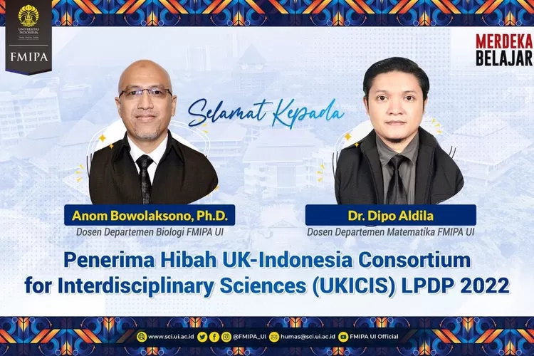 PENILIT UI, Anom Bowolaksono (kiri) dan Dipo Aldila (kanan).  