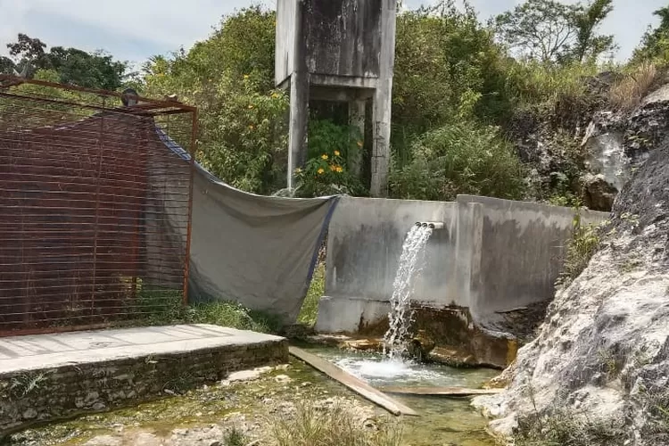 Lokasi pembangunan alat pengering jagung memanfaatkan sumber air panas di lahan milik Pemkab Taput. (Realitasonline)