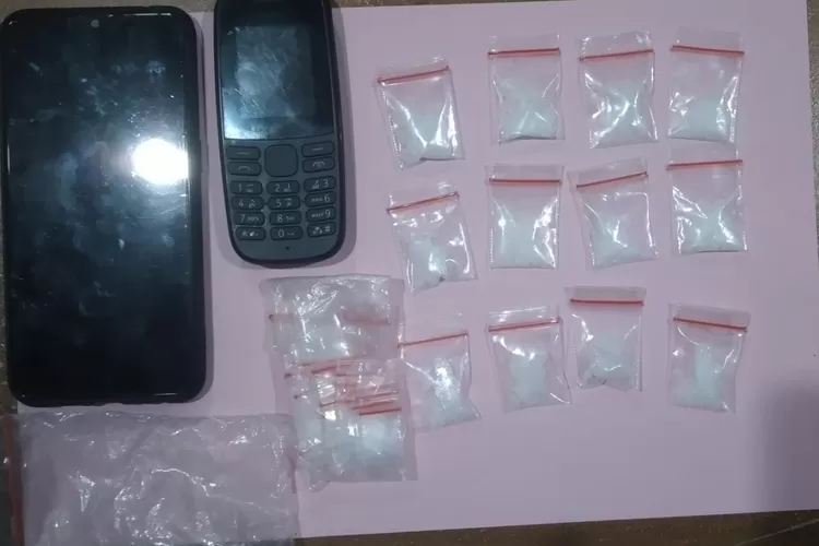 Barang bukti Narkoba hasil tangkapan Satres Narkoba Polres Batubara. (Photo:Realitasonline/H.Guntur)