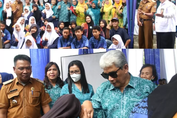 Ketua TP PKK Pematang Siantar H Kusuma Erizal Ginting hadiri evaluasi terhadap Kelurahan Tanjung Tongah Kecamatan Siantar Martoba sebagai nominasi PAAR Cinta Kasih Tingkat Provinsi Sumut Tahun 2022. (Realitasonline/Sya'ban Sinaga)