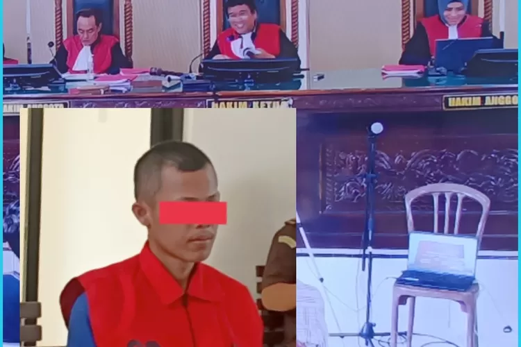 Majelish hakim Pengadilan Negeri Simalungun bacakan vonis 10 tahun terdakwa JG terbukti melakukan perbuatan cabul (Realitasonline/Rahayu)