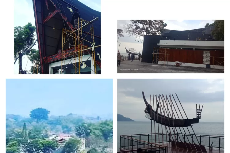 Bangunan di Area Venue F1 Power Boat di Balige memperlihat perpaduan Arsitektur Modern dan Tradisional