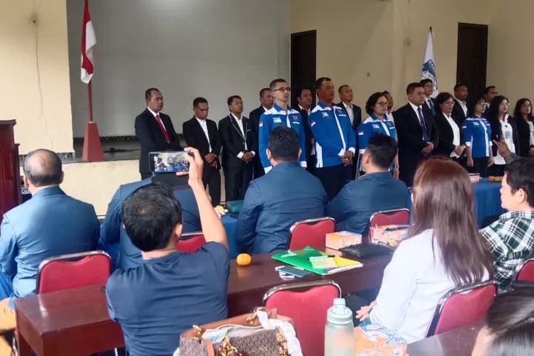 Pengurus terlantik Poto bersama unsur Pemkab.Karo dan para fungsionaris Bamagnas serta undangan lainnya. (realitasonline/just.purba)