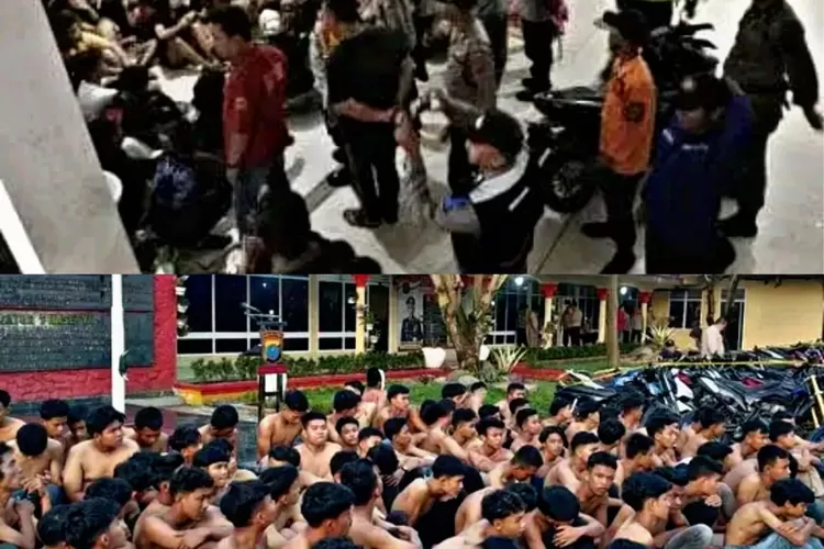 Puluhan pasangan muda mudi di Kota Binjai di amankan petugas tim gabungan. Poto realitasonline.id/MA