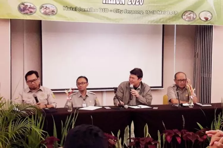 Zahron Helmi Kabid Program dan Kerja sama Puslat, pada acara Identifikasi Kebutuhan Pelatihan Pertanian 2020, di Hotel Santika BSD City, Kamis (16/5/2019). (Humas Kementan)