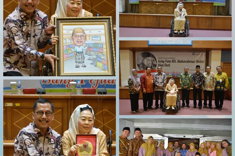 Foto kiri atas: Plt. Kepala ANRI, M. Taufik bersama istri Gus Dur, Hj. Sinta Nuriyah Wahid. (Humas ANRI/suarakarya.id)