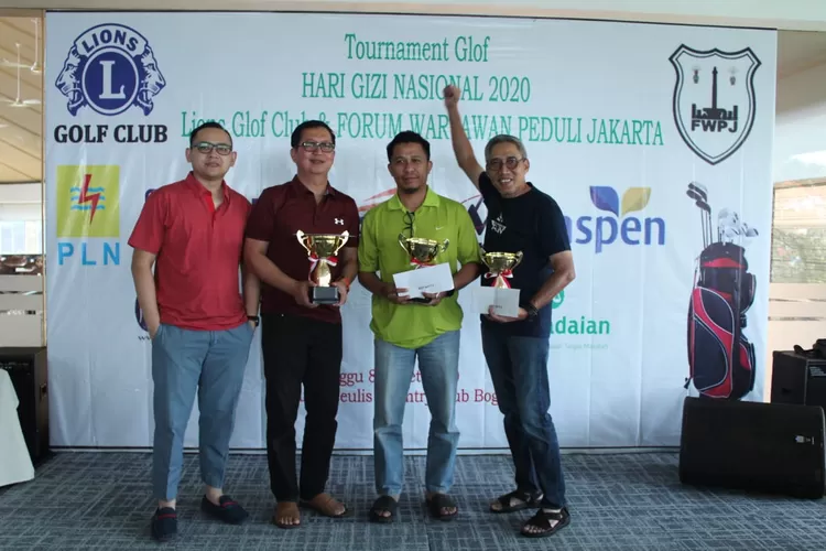Para juara turnamen Golf Lions Club & PWJ , Minggu (8/3/2020).