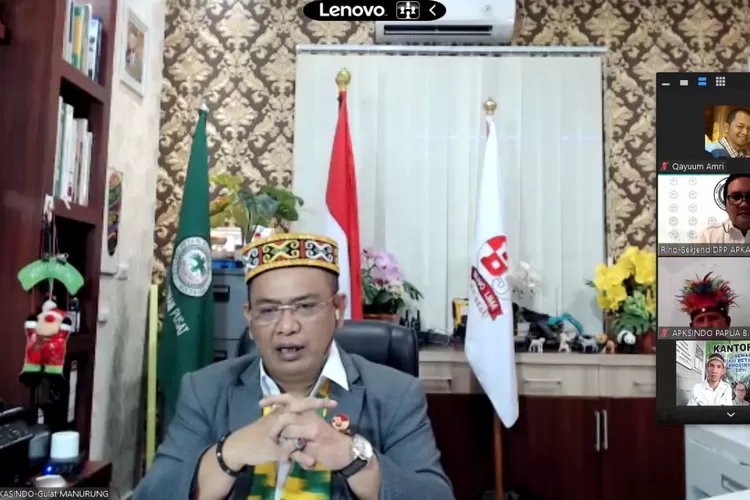 Ketua Umum DPP APKASINDO, Gulat Manurung, MP, CAPO, dalam jumpa pers virtual, Rabu (23/12/2020).