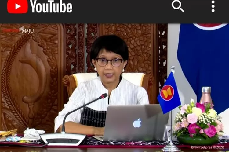 Menlu Retno Marsudi. (Tangkapan layar YouTube) 