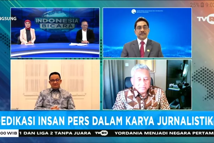 Pemenang  Anugerah Jurnalistik Adinegoro 2020 diumumkan dalam acara Indonesia Bicara di TVRI, Rabu (20/1/2021) malam. 