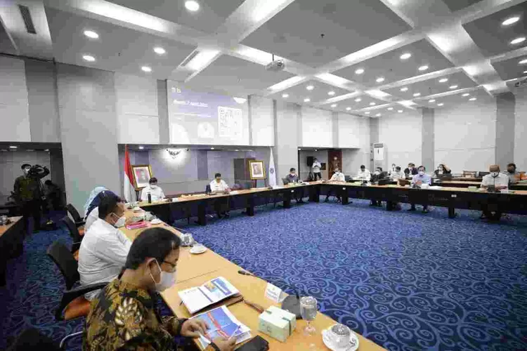 Rapat TPID Pemprov DKi Jakarta dan jajaran BUMD, Rabu (7/4/2021).