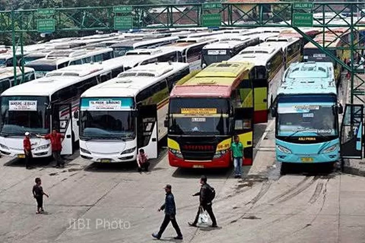Armada bus angkutan umum di teminal. (Foto: Ist)