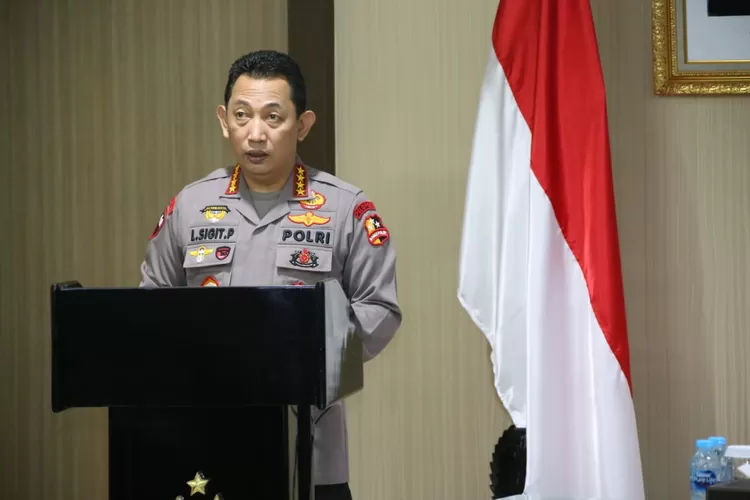 Kapolri Jenderal Polisi Listyo Sigit Prabowo memberikan orasi ilmiah pada seminar di IPKN secara virtual. (Istimewa) 