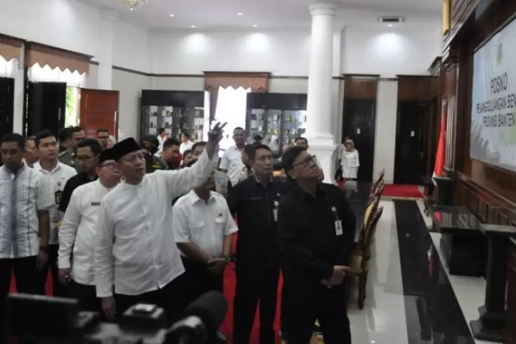 Gubernur Banten, H. Wahidin Halim, saat bersama Mendagri Tjahyo Kumolodi Pendopo Gubernur Banten, KP3B, Palima Kota Serang, Jumat (28/12/2018)