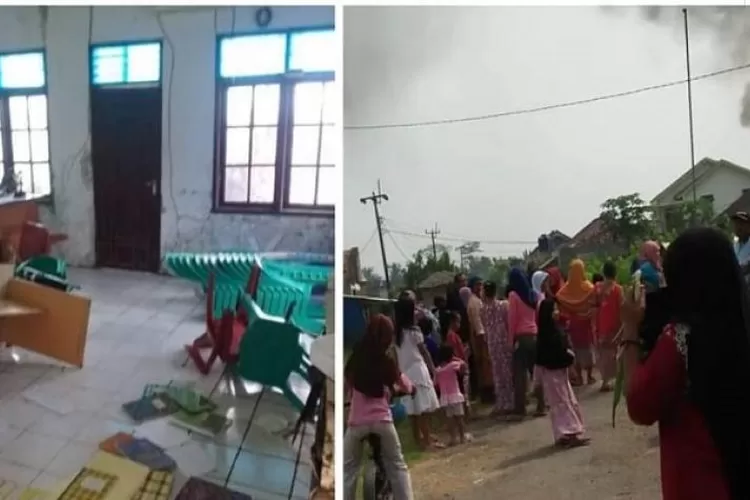Tak Kebagian Bansos Puluhan Emak-emak warga Desa Carenang Udik, Kecamatan Kopo, Kabupaten Serang, geruduk kantor desa, Jumat (15/05/2020). (Foto:Fb)