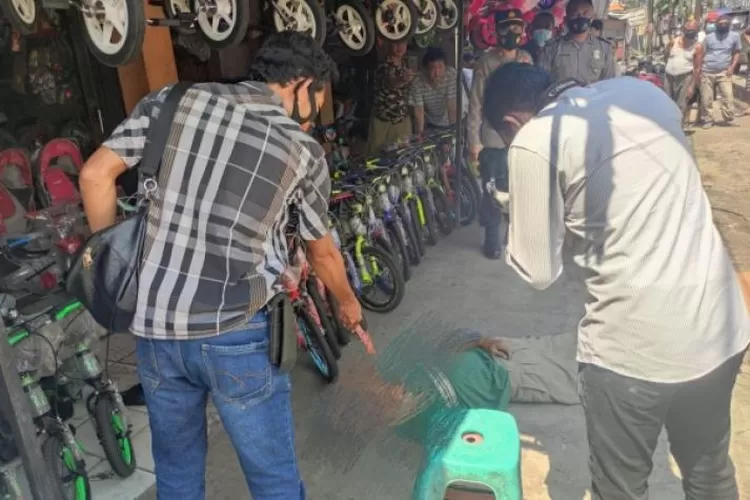 Korban yang meninggal dunia di Pasar Ciruas, Kamis(18/3/2021).