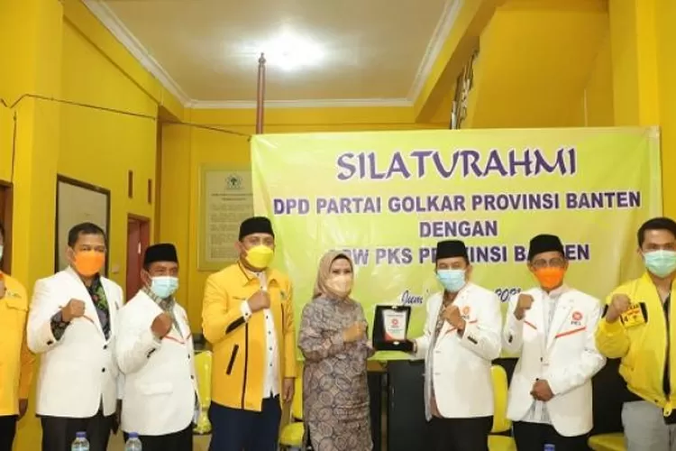 DPD Partai Golkar Provinsi Banten menerima kunjungan silaturahmi dari Dewan Pimpinan Wilayah (DPW) Partai Keadilan Sejahtera (PKS) Provinsi Banten, Jumat (21/5/2021)