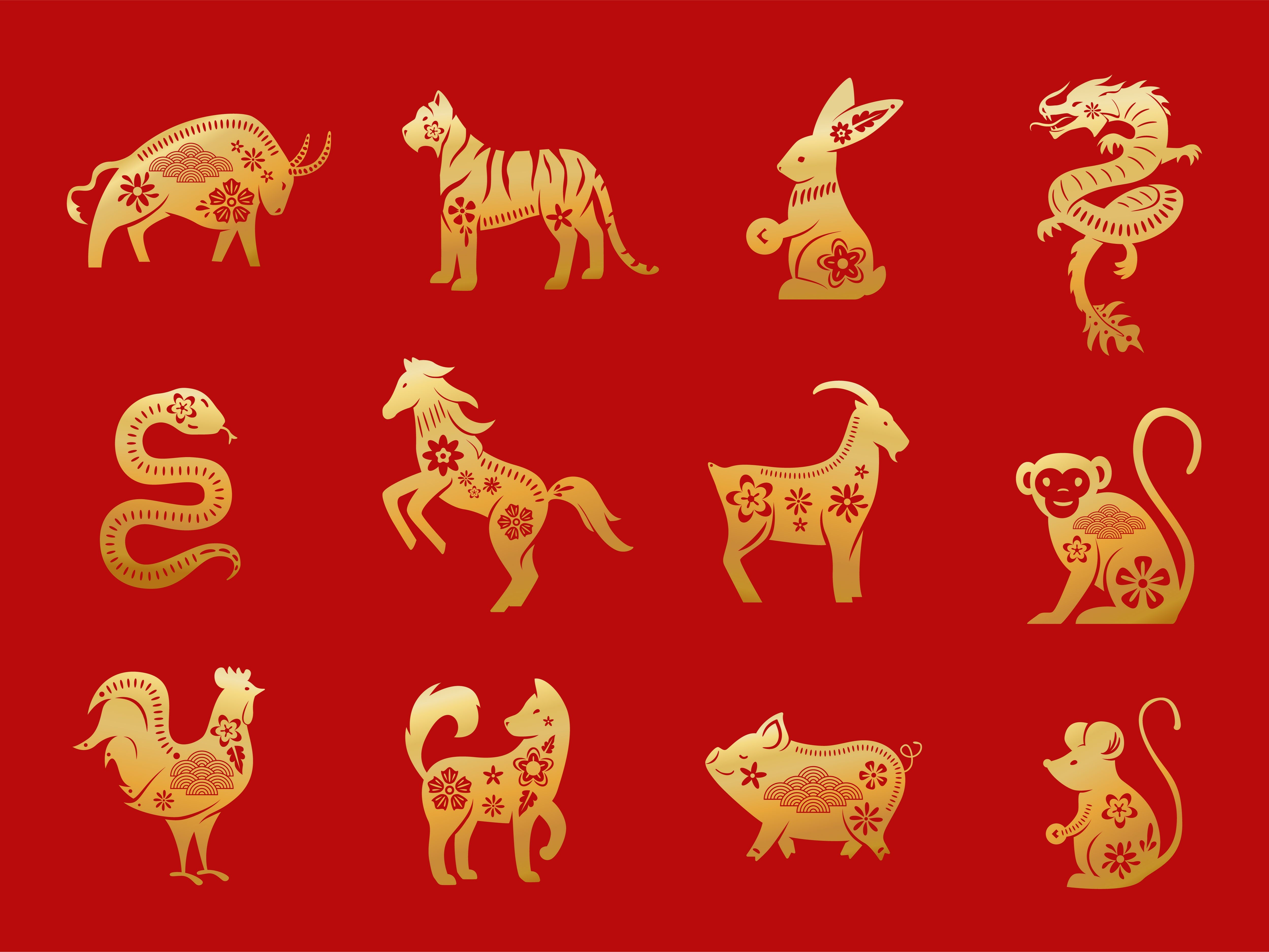 Ilustrasi shio dalam zodiak China (Freepik.com/daiye)