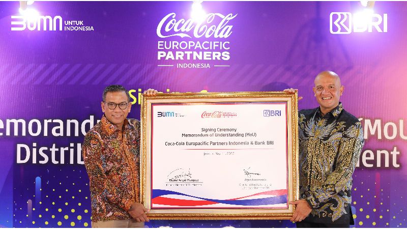 Coca-Cola Europacific Partners Indonesia (CCEP) menggandeng PT Bank Rakyat Indonesia (Persero) Tbk. (BBRI) untuk melakukan distributor financing dan layanan corporate billing management.