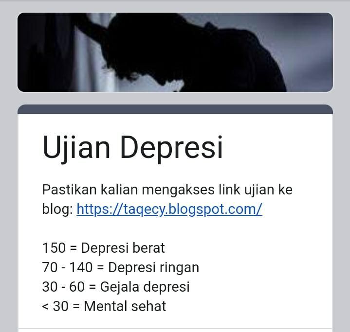 Tampilan untuk link ujian depresi Google Form  (Tangkapan layar Google from ujian depresi)