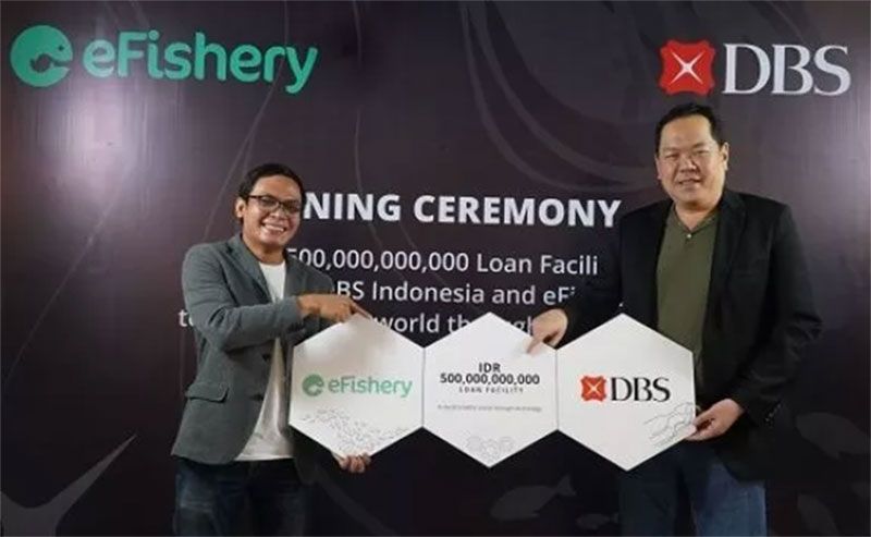 Bank DBS Indonesia menyalurkan pinjaman (loan facility) jangka pendek senilai Rp500 miliar kepada startup perikanan eFishery.