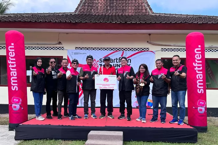 Peresmian perluasan jaringan Smartfren di Desa Kanoman, Kecamatan Panjatan, Kulon Progo, Jumat (23/6/2023).  (Istimewa)