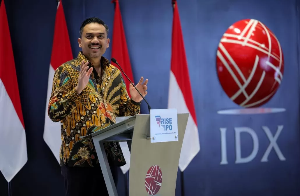 Menteri UMKM Maman Abdurrahman saat peluncuran program RISE To IPO: Empowering Medium Enterprises to IPO di Jakarta.