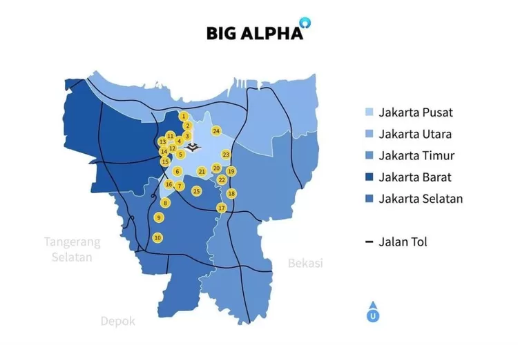 Sejumlah titik telah dipetakan dalam rencana penerapan ERP di kawasan DKI Jakarta. (Instagram @bigalphaid)