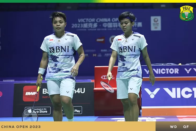 Apriyani-Fadia Dilibas Peringkat Kedua Korea di Babak Perempat Final China open 2023 (Instagram @inabadminton)