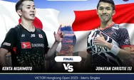Head to Head Jonatan Christie Vs Kenta Nishimoto, Jelang Final Hongkong Open 2023