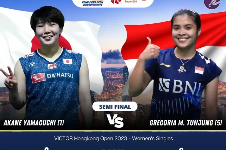 Head to Head Gregoria Mariska Tunjung Vs Akane Yamaguchi Jelang Hongkong Open 2023 (instagram @badmintonlovers)