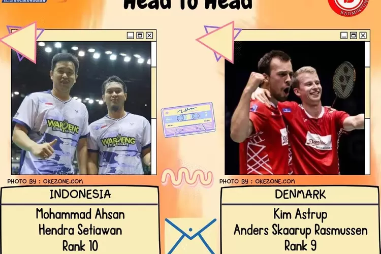 Head to Head Mohammad Ahsan/Hendra Setiawan Vs Kim Asturp/Anders Skaarup Rasmussen Jelang Hongkong Open 2023 (instagram @badmintonina)