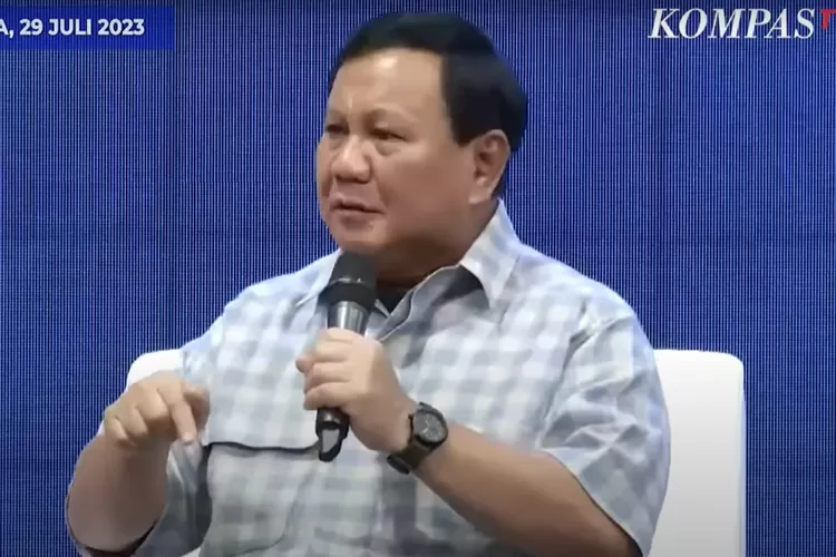 Prabowo Subianto bagikan tips sukses bagi anak muda. (Tangkap layar Youtube Kompas TV Jawa Timur)