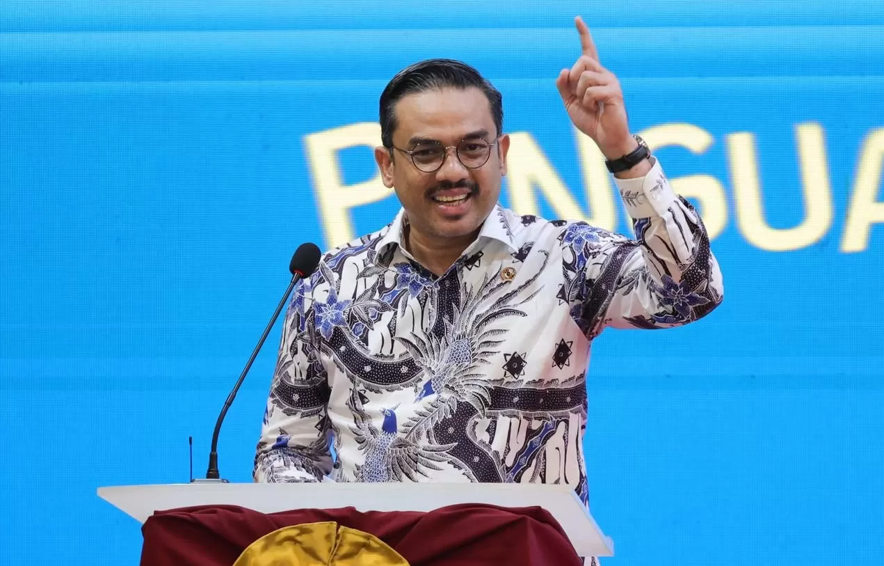 Menteri Maman Abdurrahman saat membuka rapat koordinasi penguatan ekosistem bisnis wirausaha dan standardisasi kartu usaha di Badung, Bali, Jumat, 17 Oktober 2025.