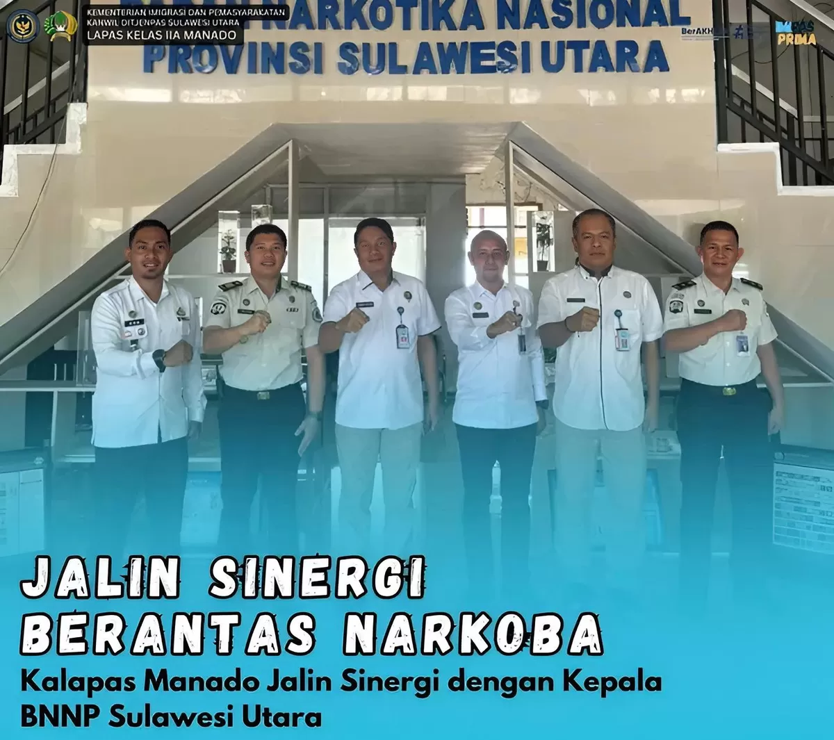 Kalapas Manado Saat Koordinasi dengan Kepala BNNP Sulawesi Utara