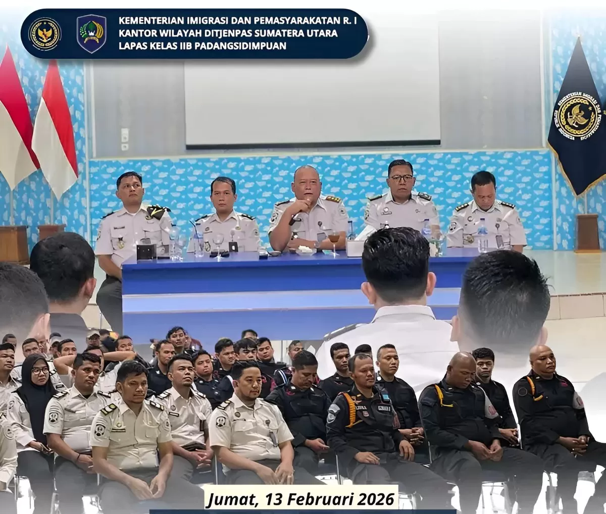 Kalapas Padangsidimpuan dan Jajaran Saat Rapat Dinas