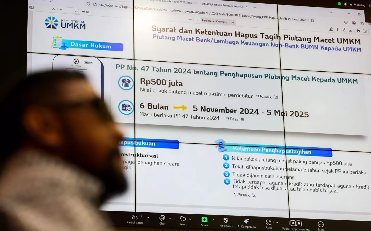 Kementerian UMKM menggelar Rapat Kerja bersama Komisi VII DPR RI.